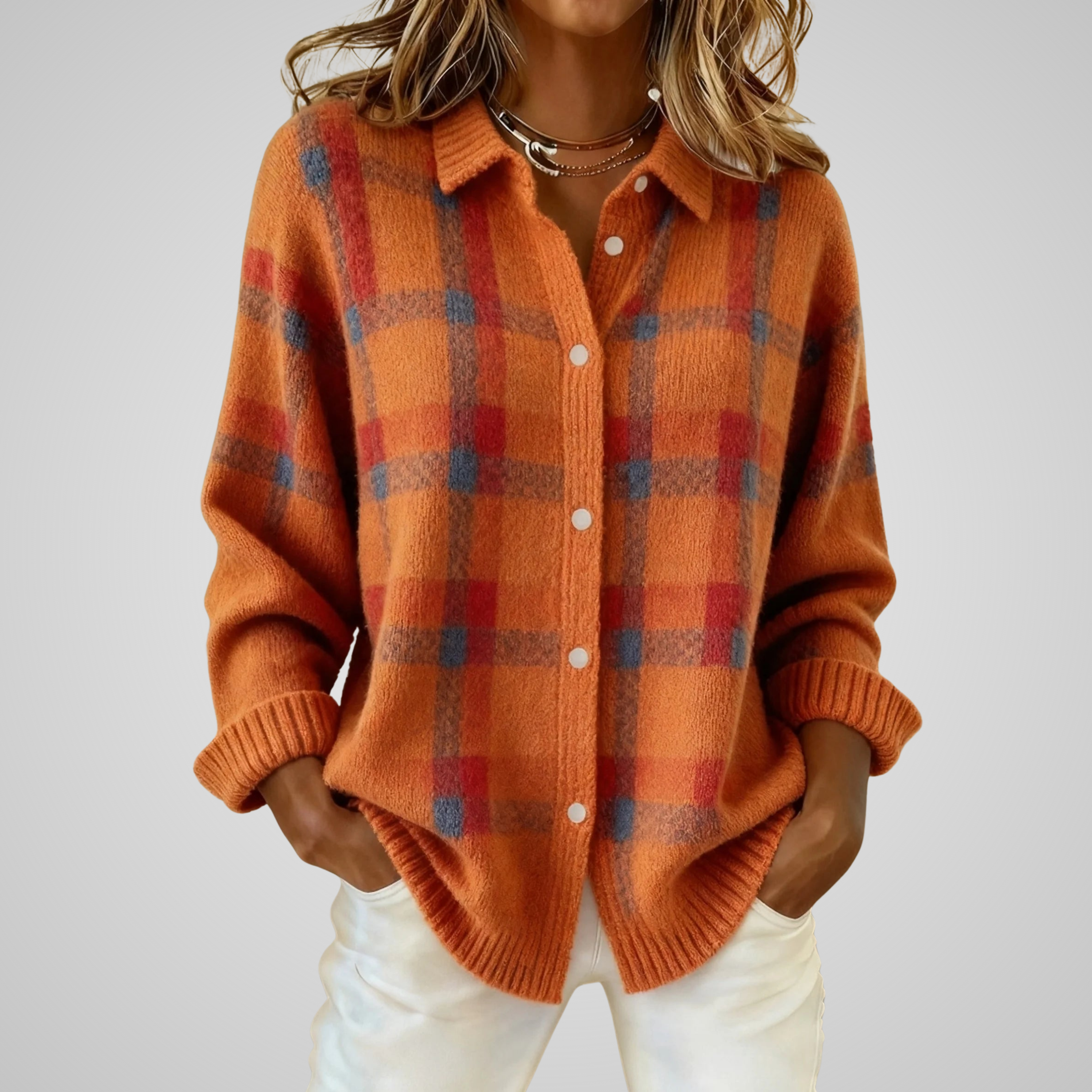 Auréline | Pull Carreaux Chaleureux