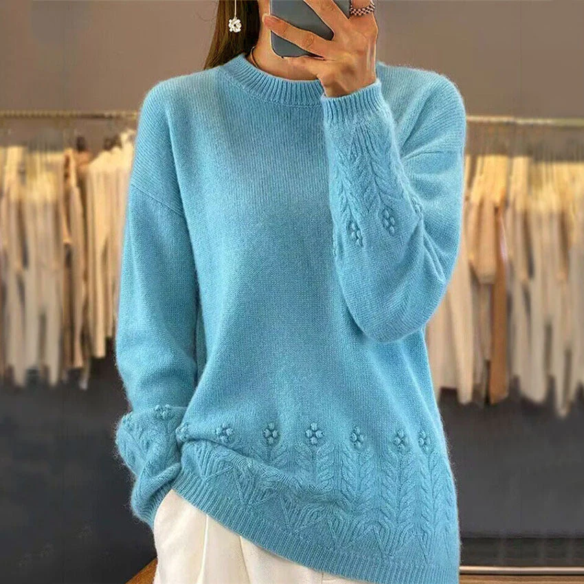 Bernadette | Pull en maille fleurie au charme délicat