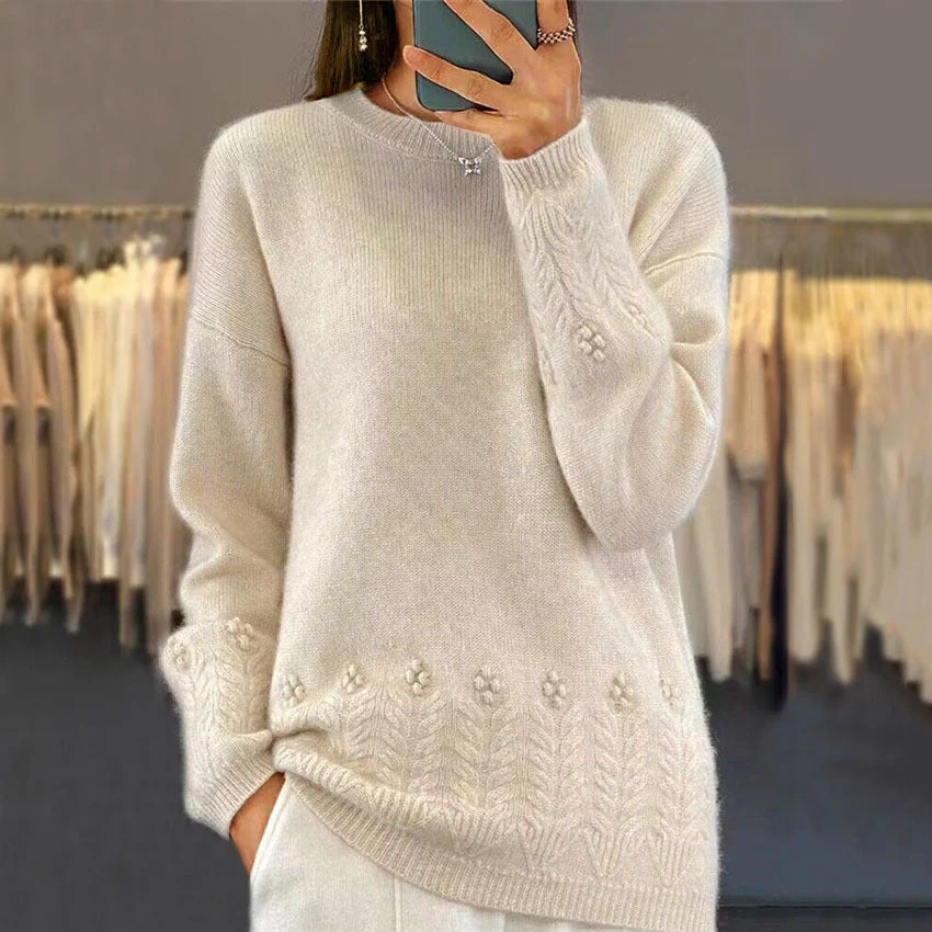 Bernadette | Pull en maille fleurie au charme délicat