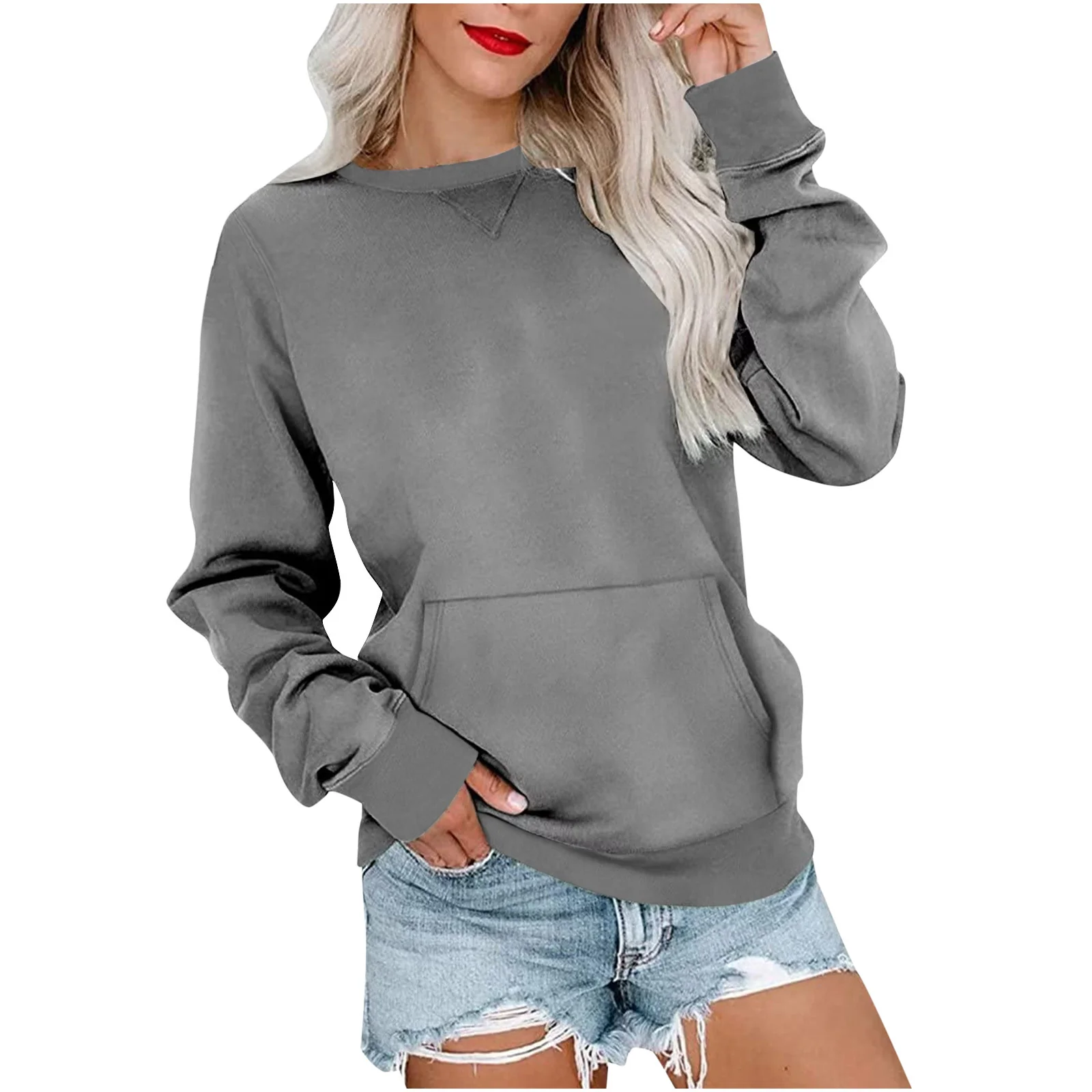 Gaëlle | Sweat léger sans capuche, style épuré