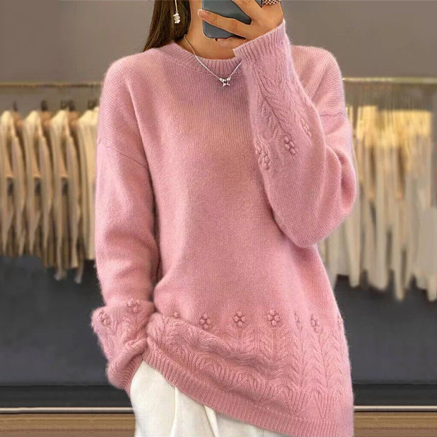 Bernadette | Pull en maille fleurie au charme délicat