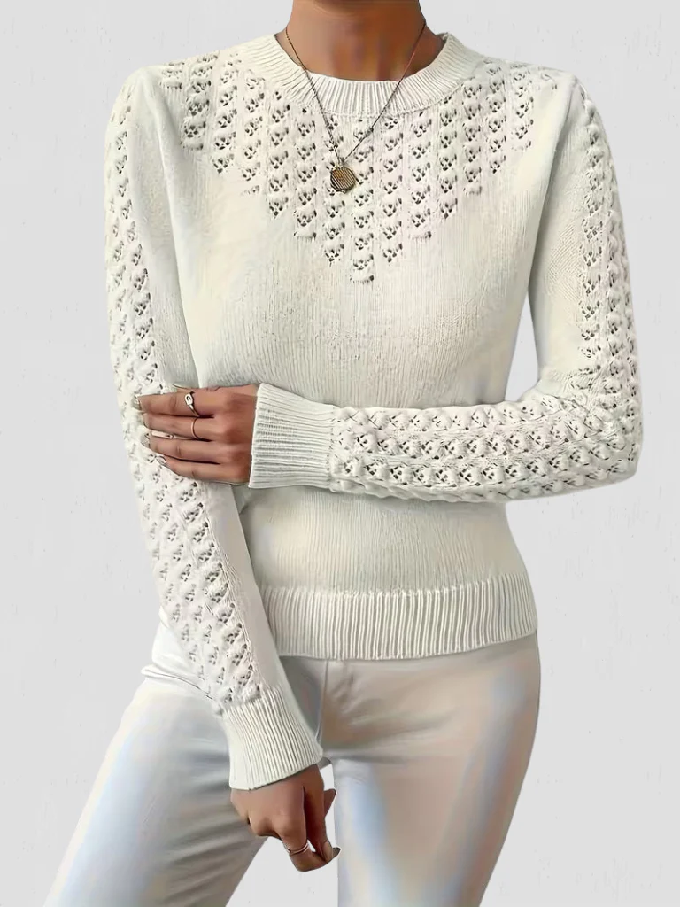 Sixtine | Pull en maille dentelle