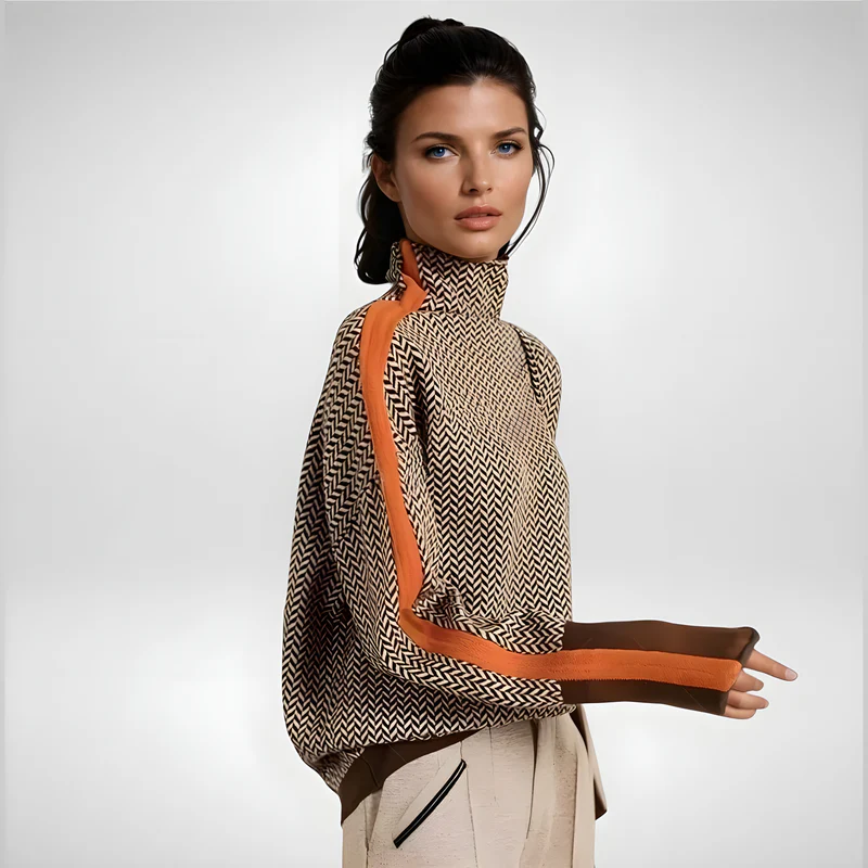 Thaïsanne | Graphic Turtleneck Sweater