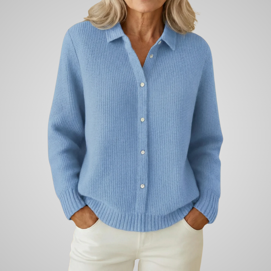 Sidonie | Cardigan Col Chemise Doux