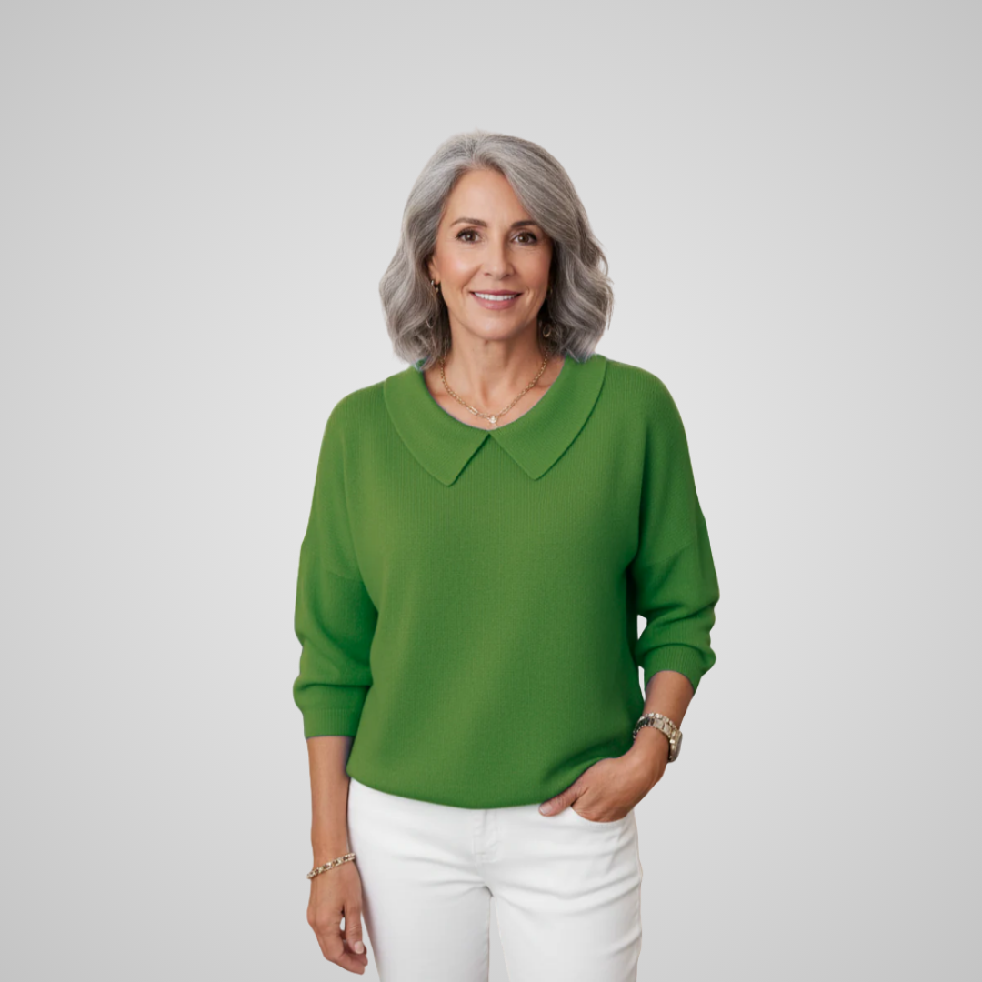 Bérénice | Pull Col Pétale Élégant