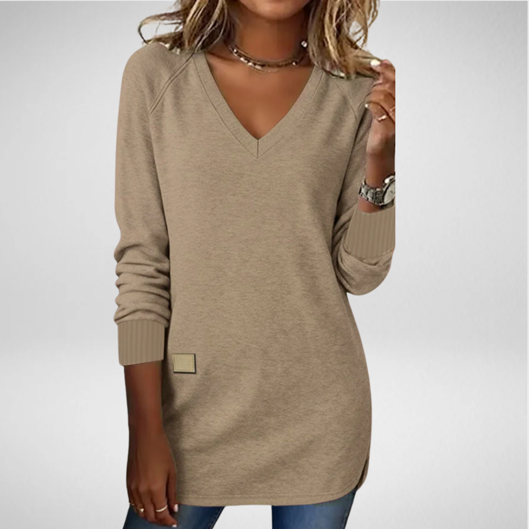 Wilhelmine | Sweatshirt tendance à décolleté en V