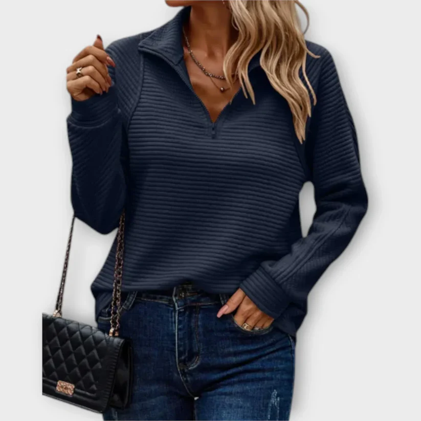Héloïse | Pull Halfzip Élégant