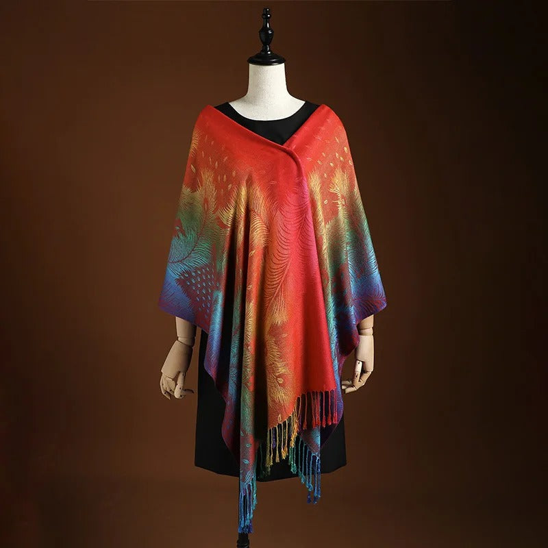 Élodia | Écharpe Poncho Cachemire Doux