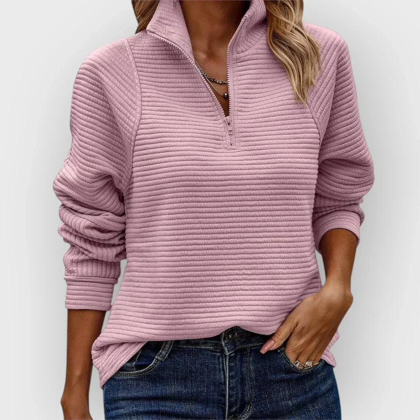 Héloïse | Pull Halfzip Élégant