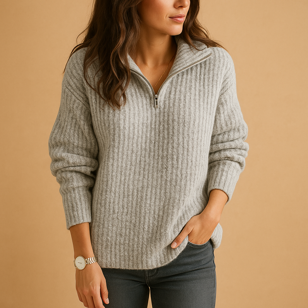 Sophie | Pull Demi-Zip Élégant