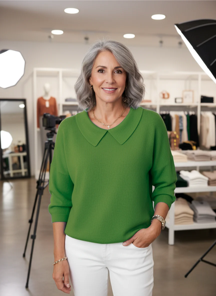 Bérénice | Pull Col Pétale Élégant