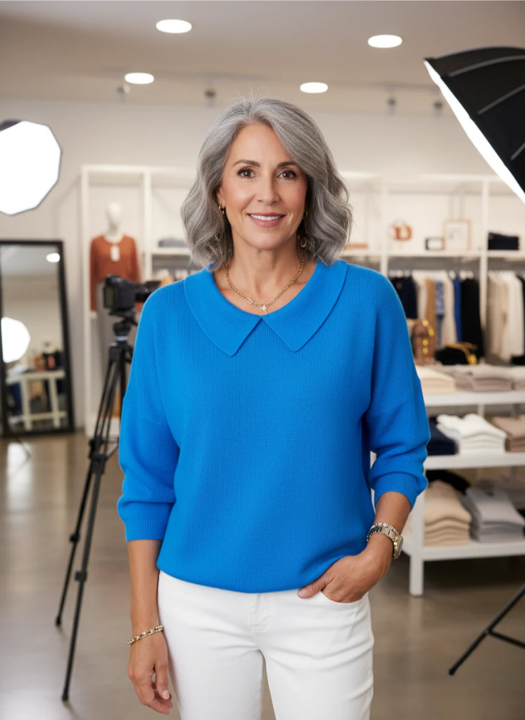 Bérénice | Pull Col Pétale Élégant