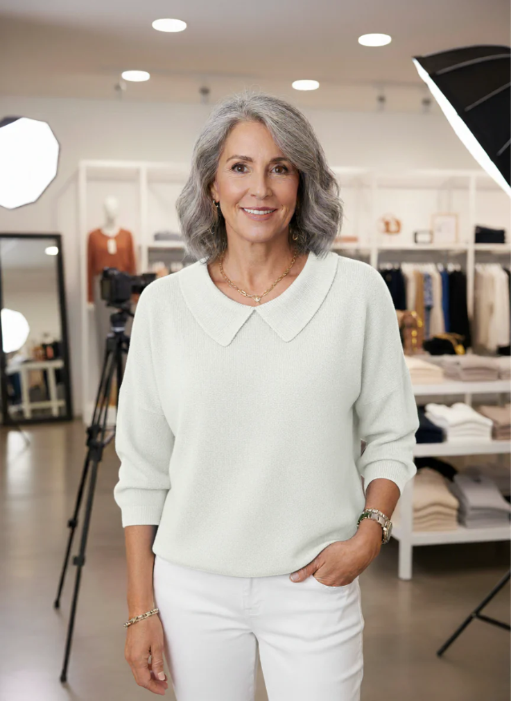Bérénice | Pull Col Pétale Élégant