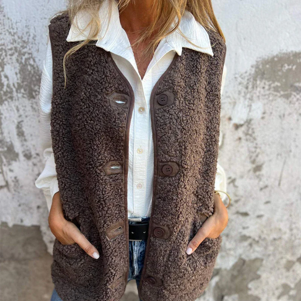 Soraya | Gilet Doux Boutonné