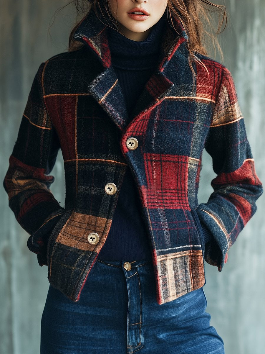 Maréliane | Veste Carreaux Élégante
