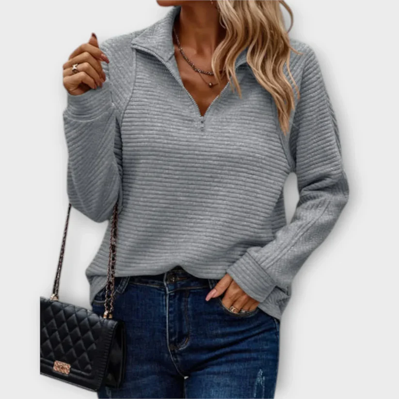 Héloïse | Pull Halfzip Élégant