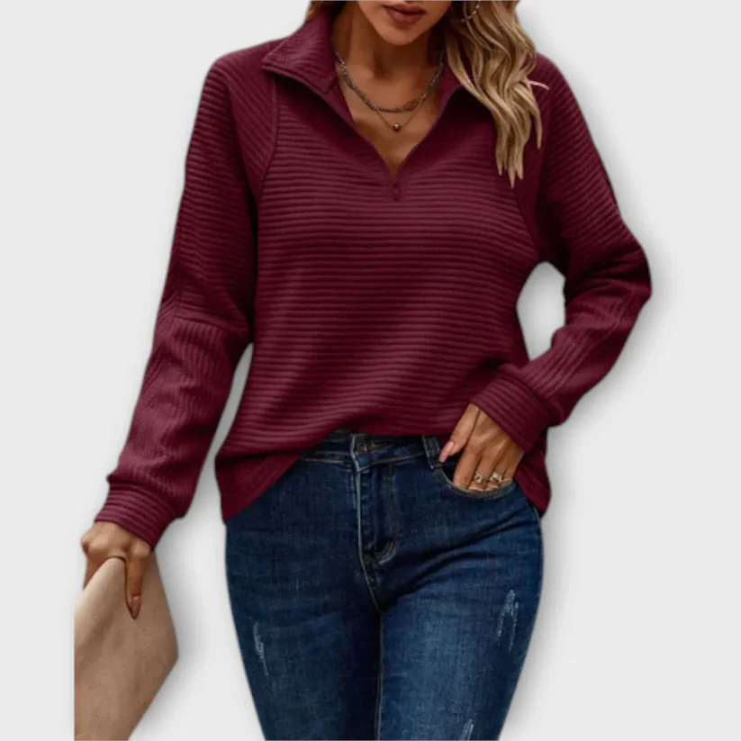 Héloïse | Pull Halfzip Élégant