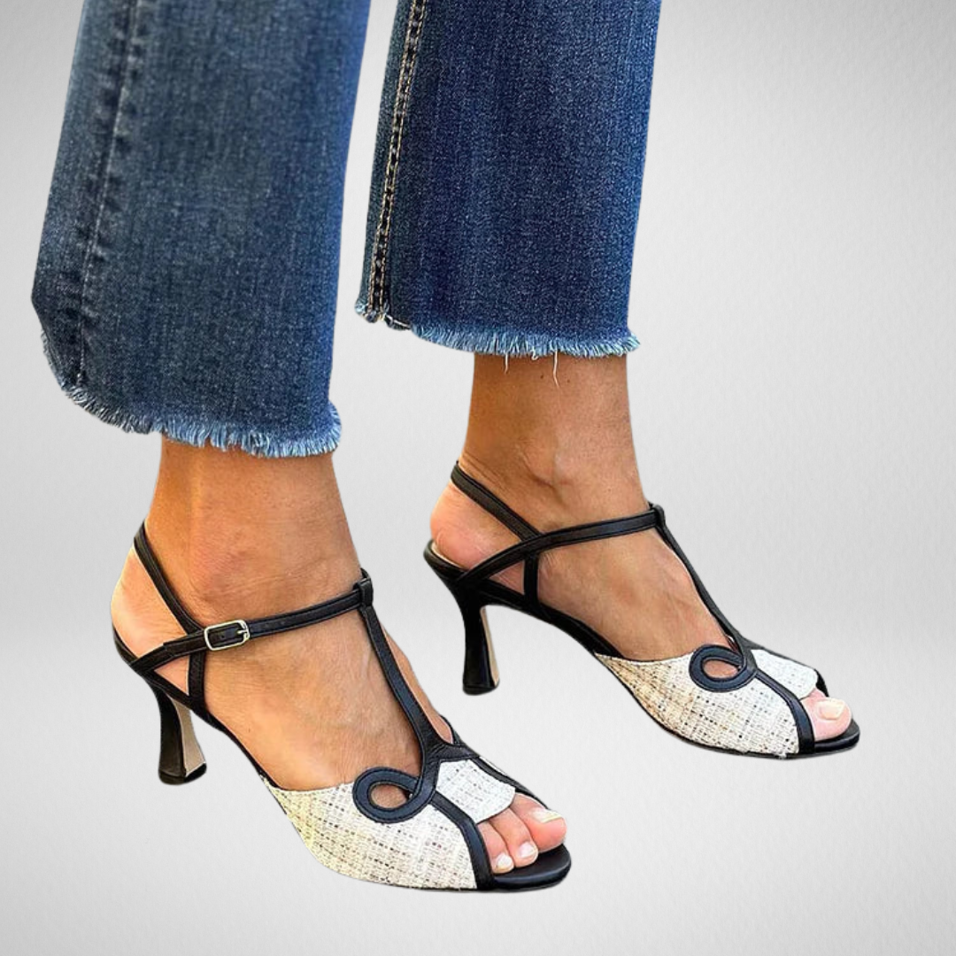 Rousseau Paris | Sandale en talon moyen style retro