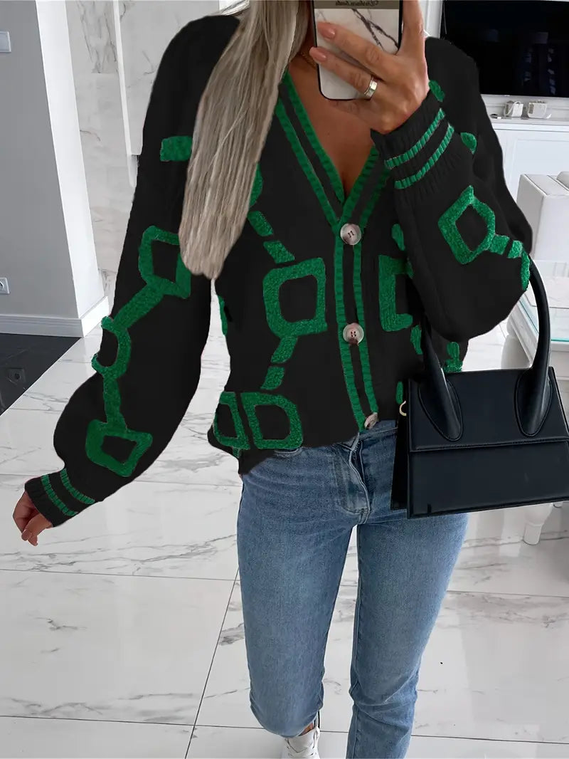 Rousseau Paris | Cardigan géométrique multicolore