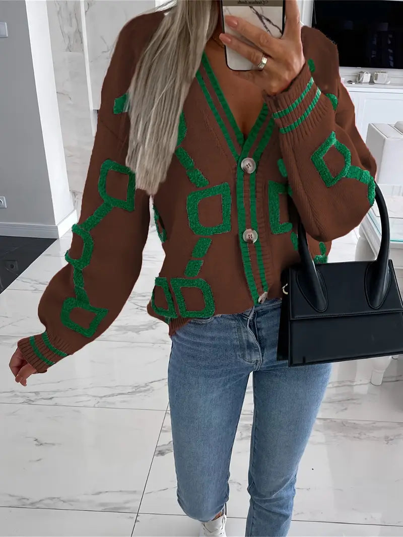 Rousseau Paris | Cardigan géométrique multicolore