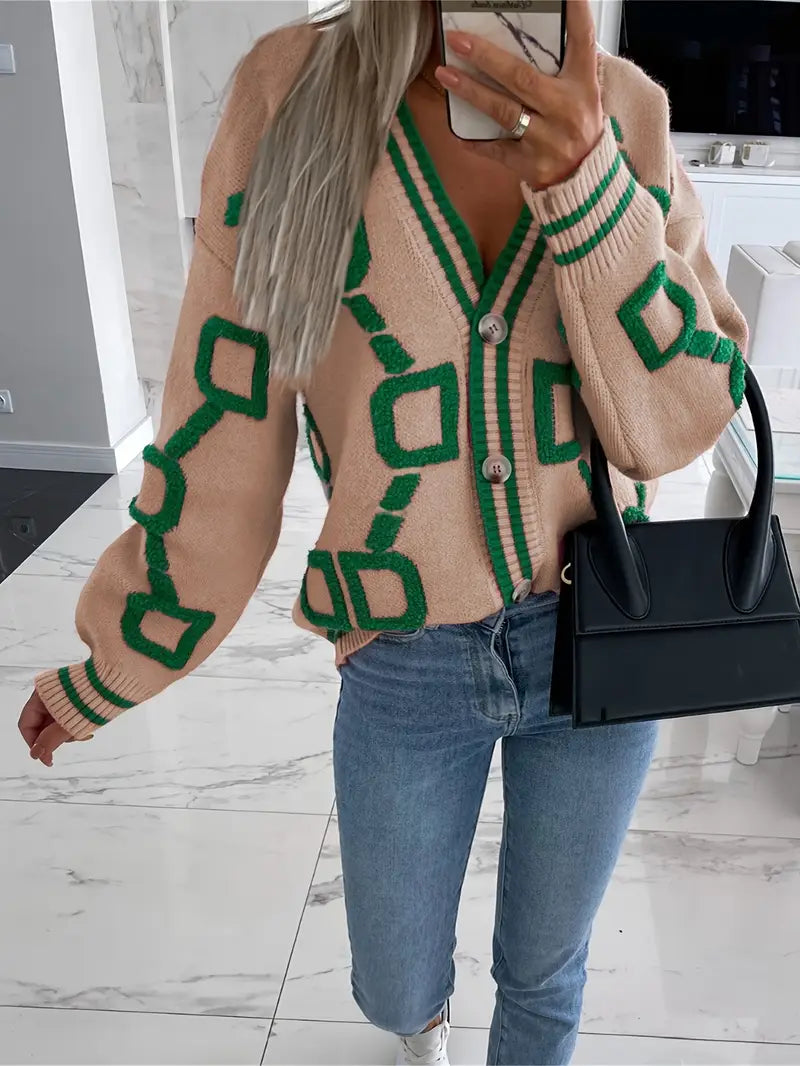 Rousseau Paris | Cardigan géométrique multicolore