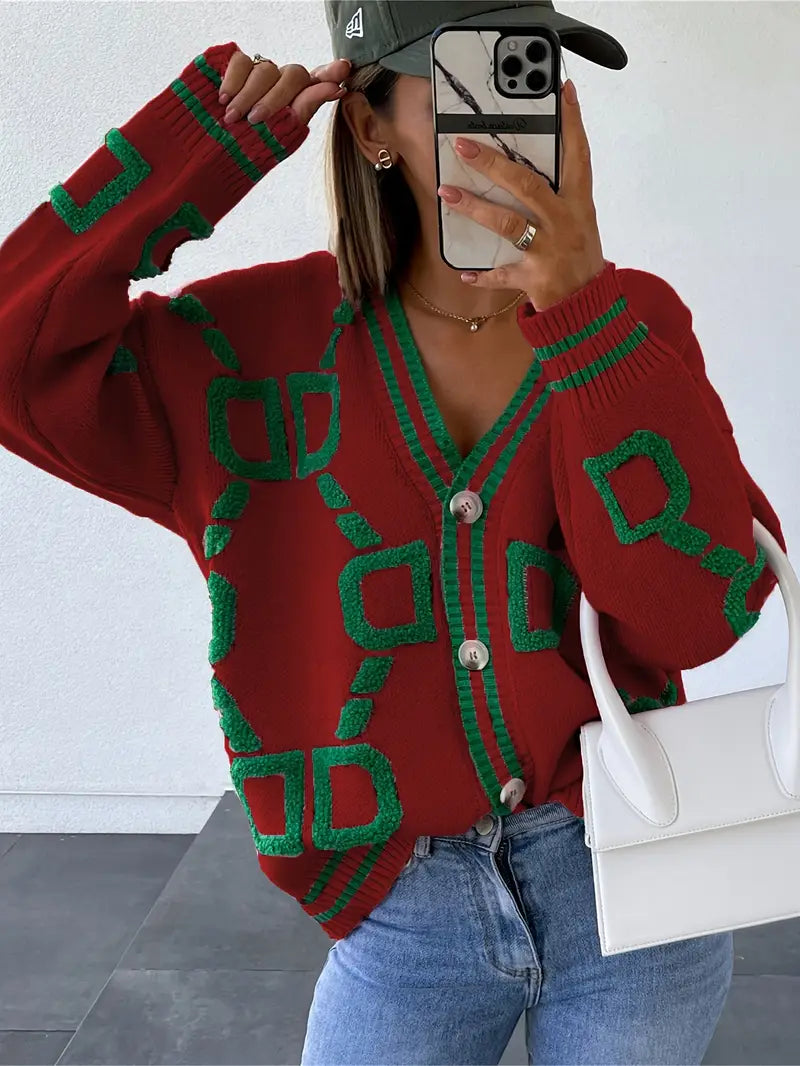 Rousseau Paris | Cardigan géométrique multicolore